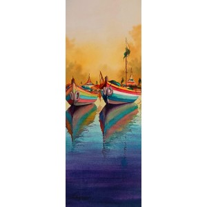 Shaima Umer, 10 x 22 Inchs, Watercolor on Paper, Seascape Painting, AC-SHA-078 Shaima Umer, 10 x 22 Inchs, Watercolor on Paper, Seascape Painting, AC-SHA-078
